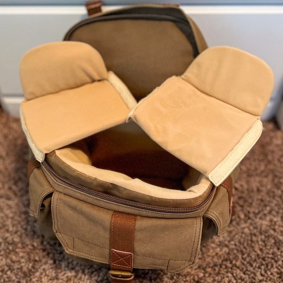 Koolertron Canvas DSLR Camera Backpack with Rain Cover and Inner Padding - Picture 6 of 11